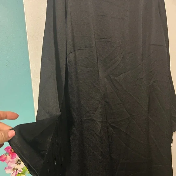 ✂️ H&M Black Long Sleeve Fringe Dress - Picture 6 of 11